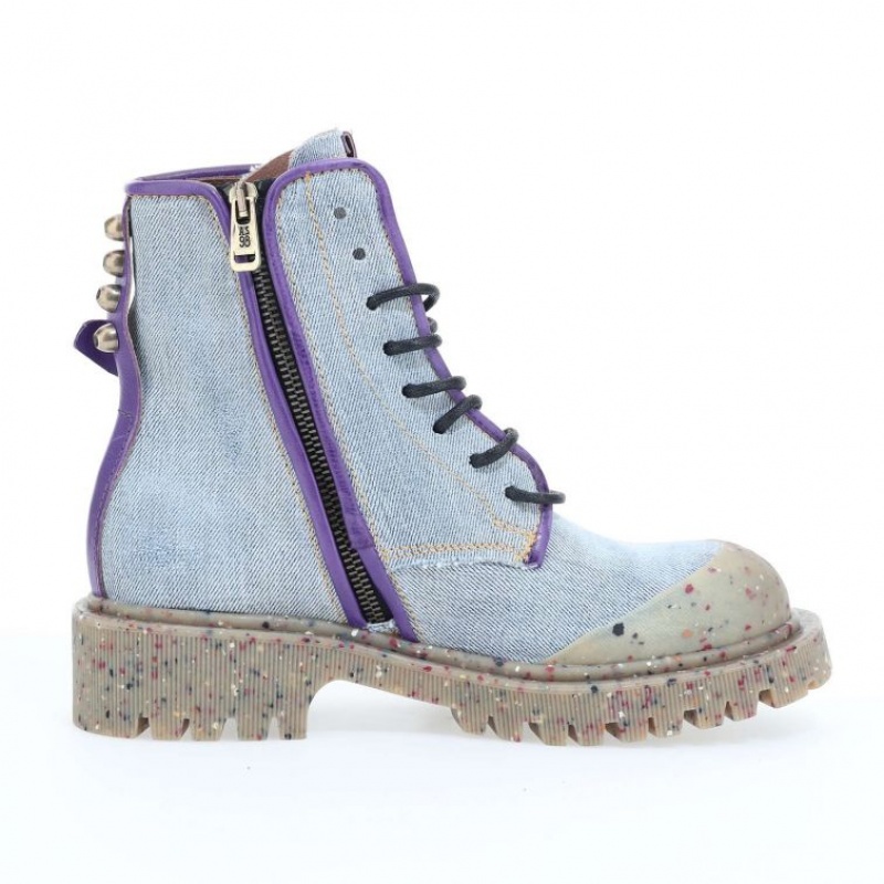 Blue / Purple A.S.98 Case Women's Ankle boots | CA-RYEZV-8346