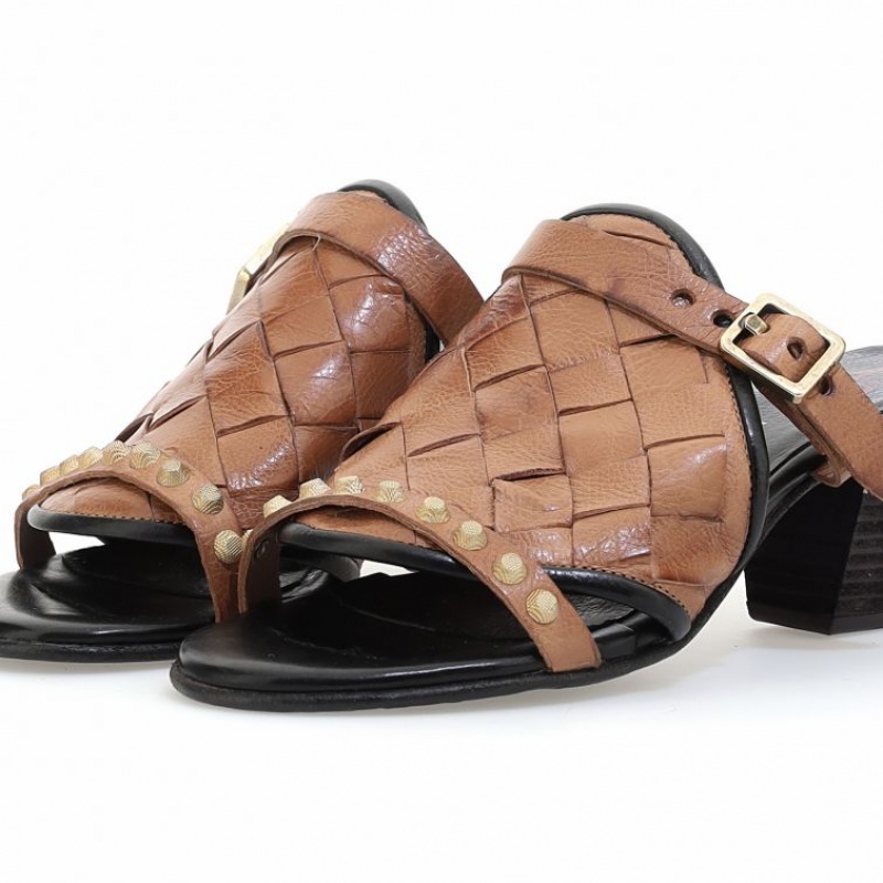 Brown A.S.98 Auggie Women's Sandals | CA-EFUPY-4783