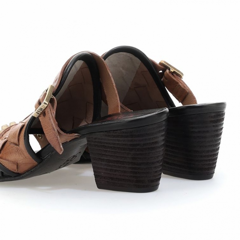 Brown A.S.98 Auggie Women's Sandals | CA-EFUPY-4783