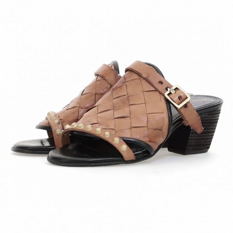 Brown A.S.98 Auggie Women\'s Sandals | CA-EFUPY-4783