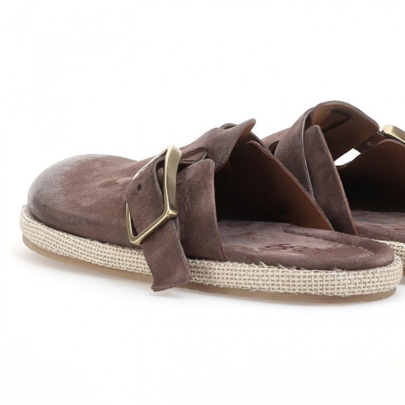 Brown A.S.98 Mules Mike Men's flat shoes | CA-VFHJW-8604