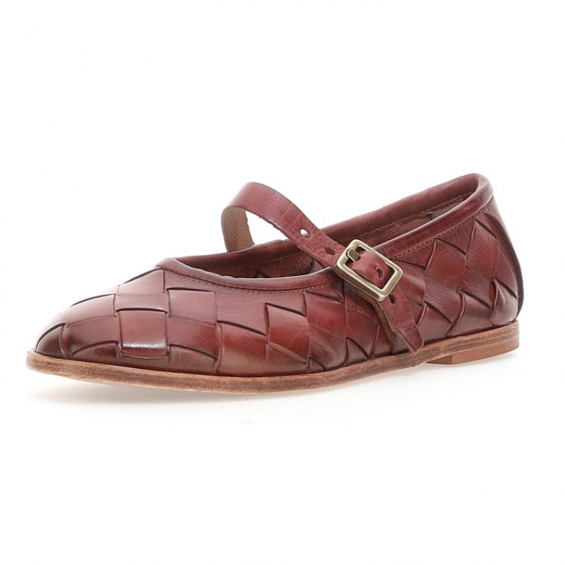 Burgundy A.S.98 Janae Women's flat shoes | CA-VORCN-7148