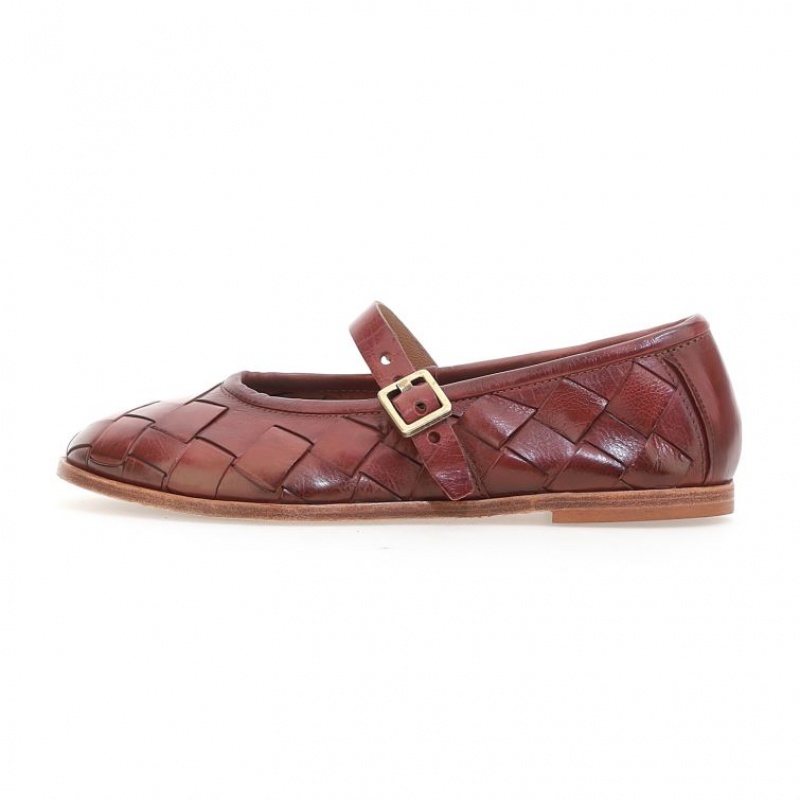 Burgundy A.S.98 Janae Women's flat shoes | CA-VORCN-7148