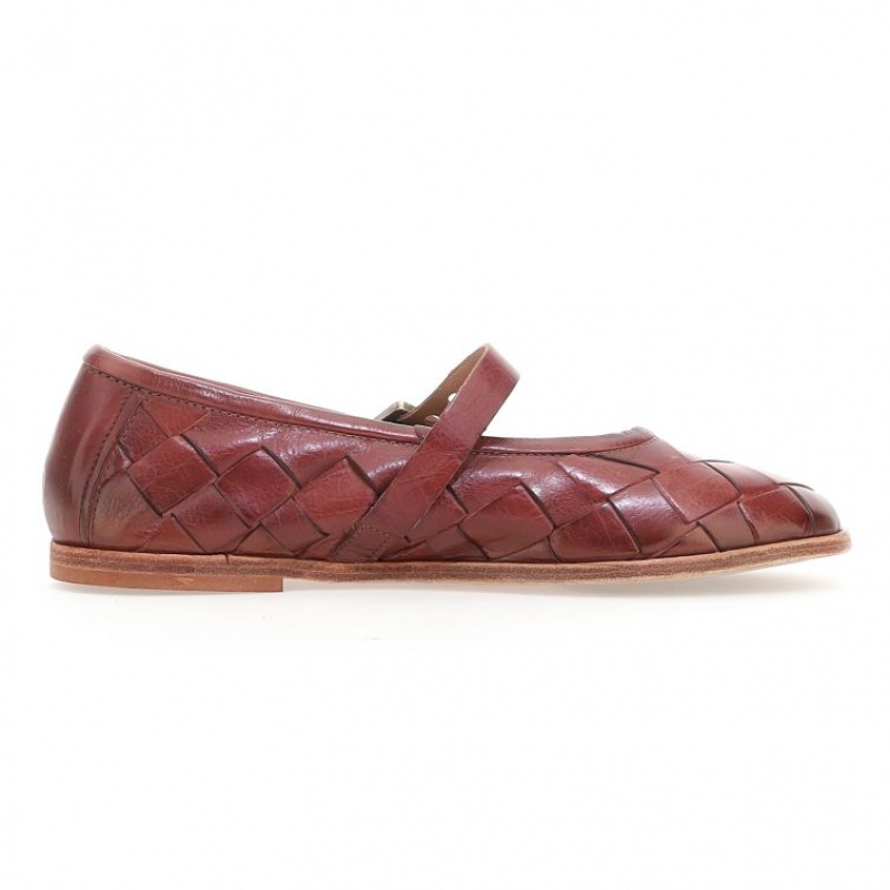 Burgundy A.S.98 Janae Women's flat shoes | CA-VORCN-7148