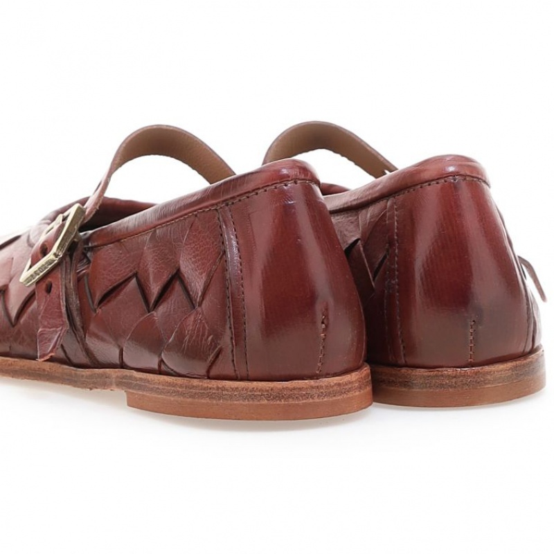 Burgundy A.S.98 Janae Women's flat shoes | CA-VORCN-7148