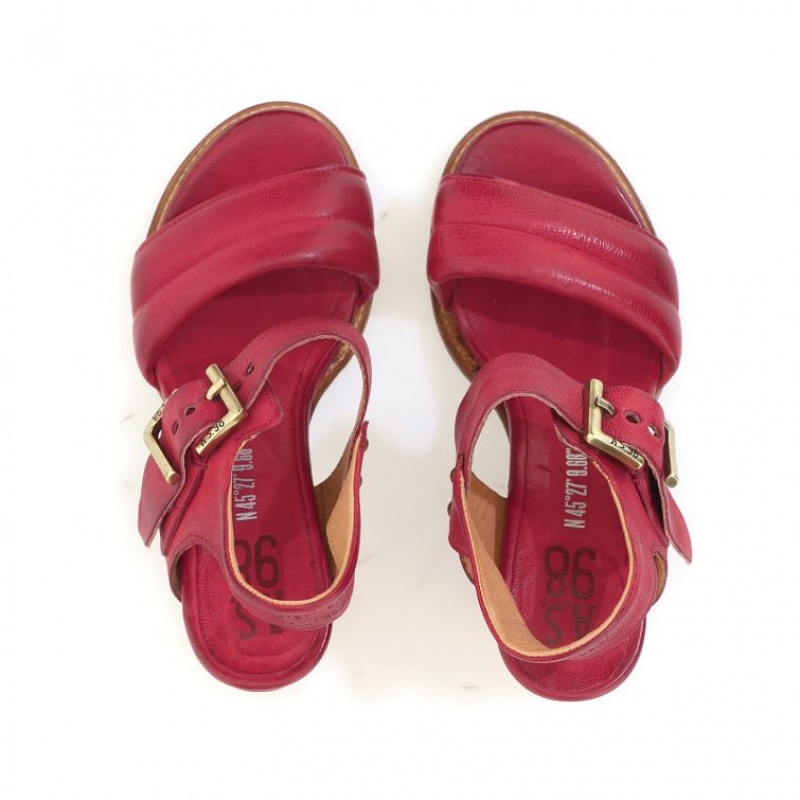 Dark Red A.S.98 Brittany Women's Sandals | CA-FEBOL-7041