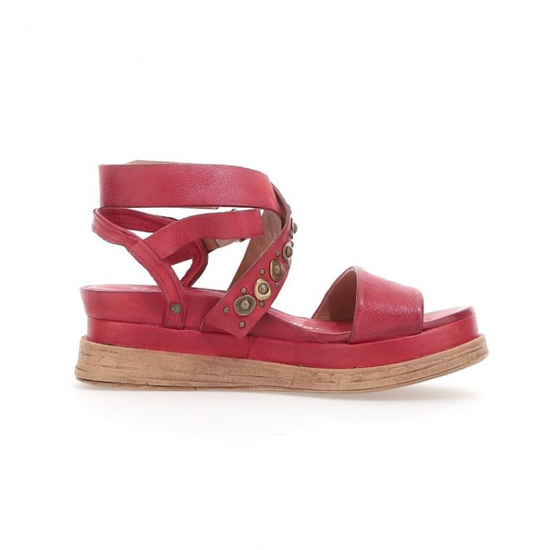 Dark Red A.S.98 Ladonna Women's Sandals | CA-DHPGK-1359