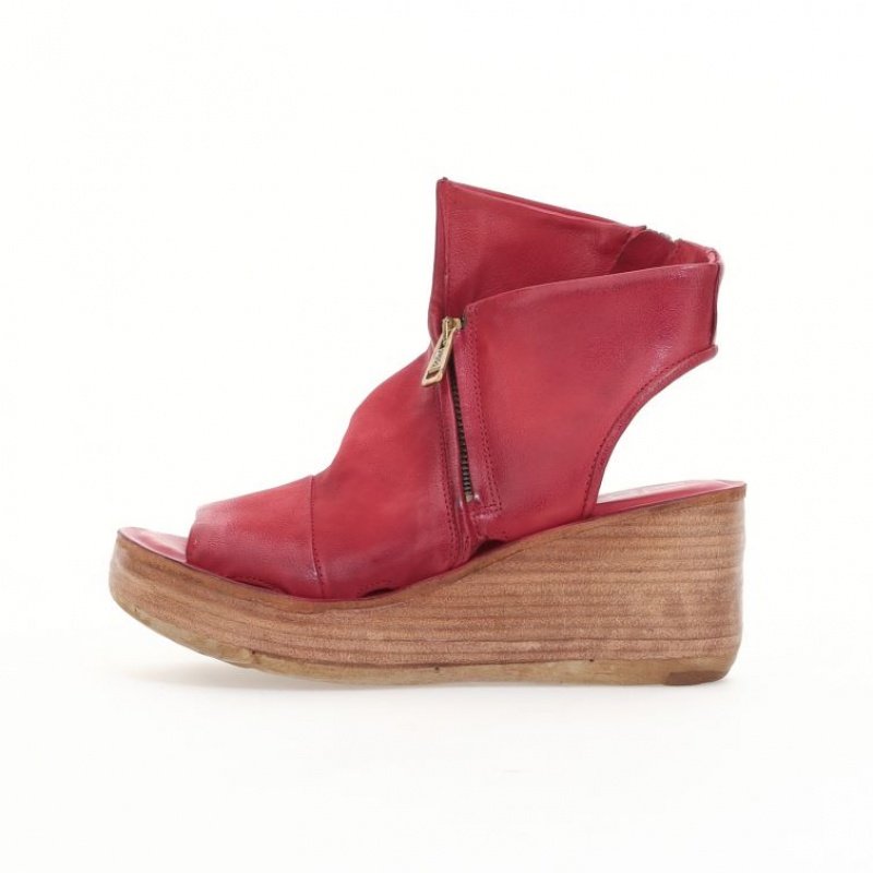 Dark Red A.S.98 Nowell Women's Sandals | CA-DBSOT-8493