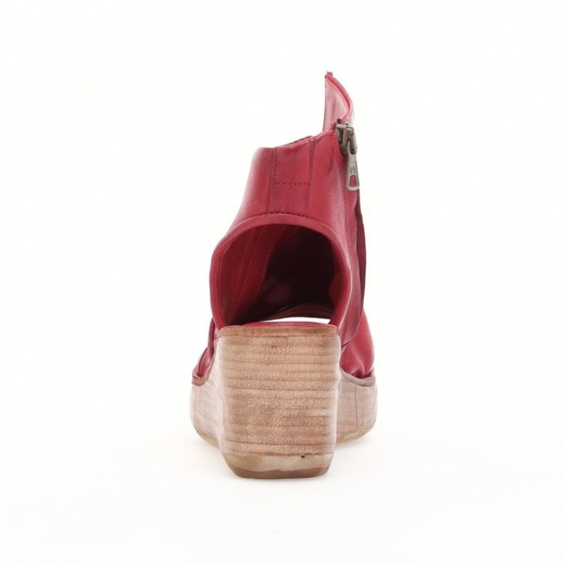 Dark Red A.S.98 Nowell Women's Sandals | CA-DBSOT-8493