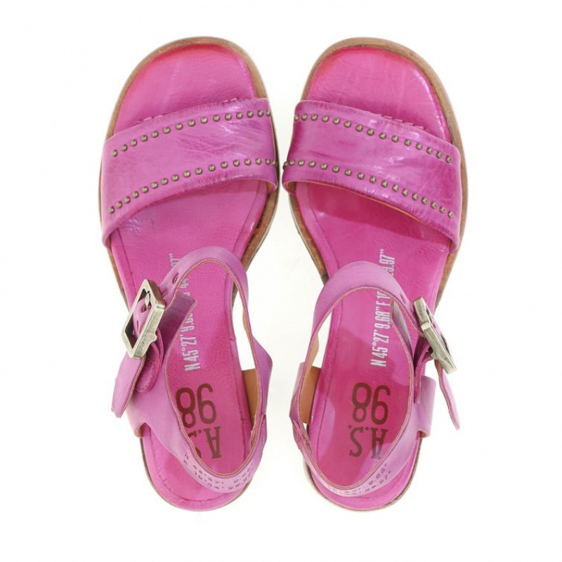 Fuchsia A.S.98 Abnor Women's Sandals | CA-OMRAP-1753