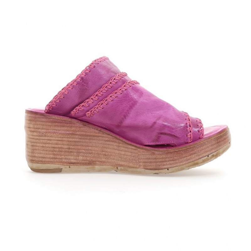 Fuchsia A.S.98 Nivek Women's Sandals | CA-NHURD-9658