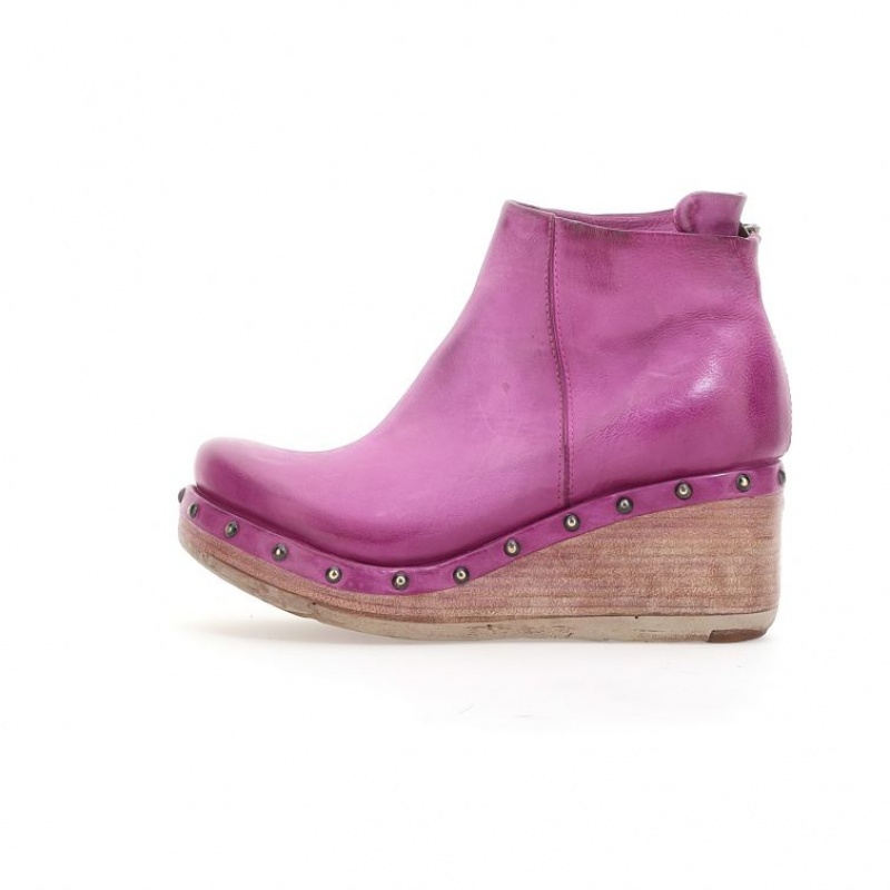 Fuchsia A.S.98 Pancras Women's Ankle boots | CA-GKOFA-2814