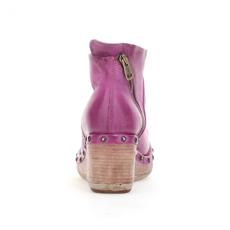 Fuchsia A.S.98 Pancras Women's Ankle boots | CA-GKOFA-2814