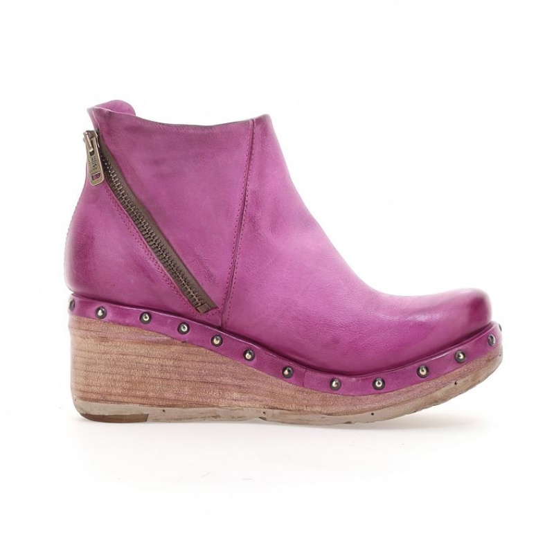 Fuchsia A.S.98 Pancras Women's Ankle boots | CA-GKOFA-2814