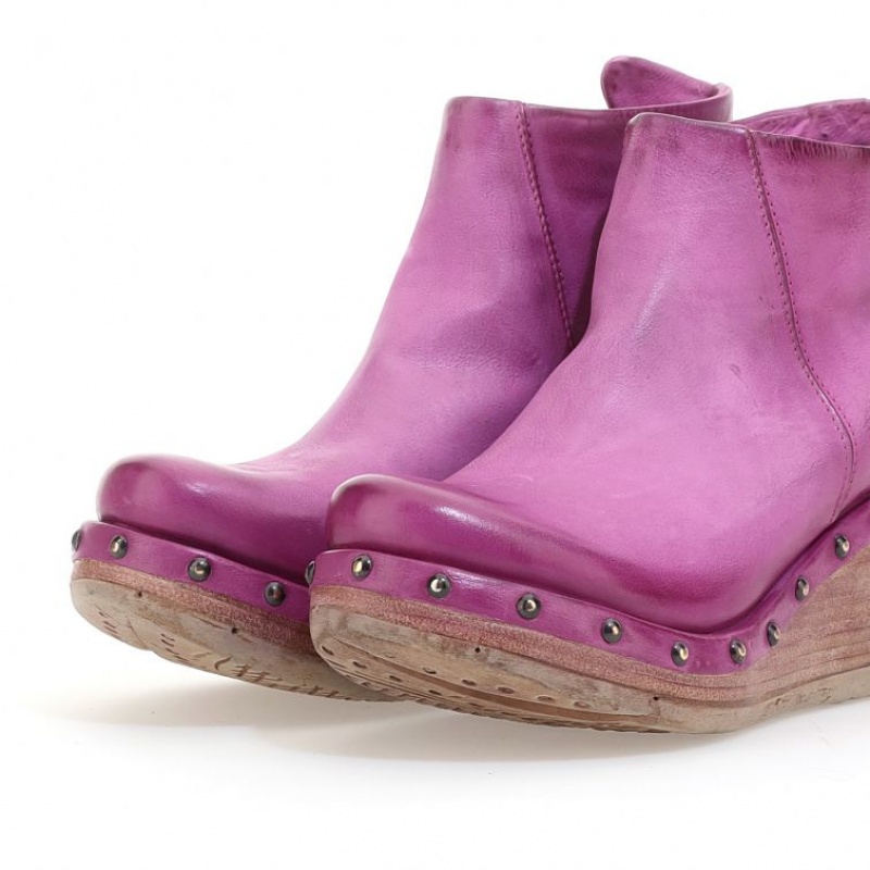 Fuchsia A.S.98 Pancras Women's Ankle boots | CA-GKOFA-2814