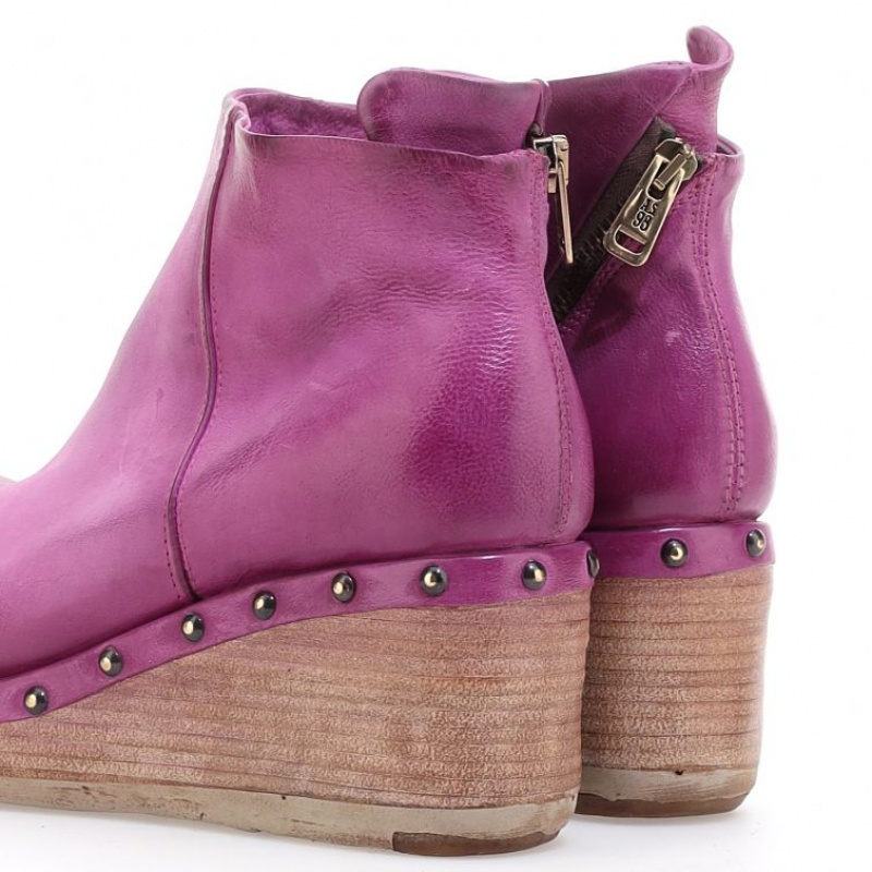 Fuchsia A.S.98 Pancras Women's Ankle boots | CA-GKOFA-2814