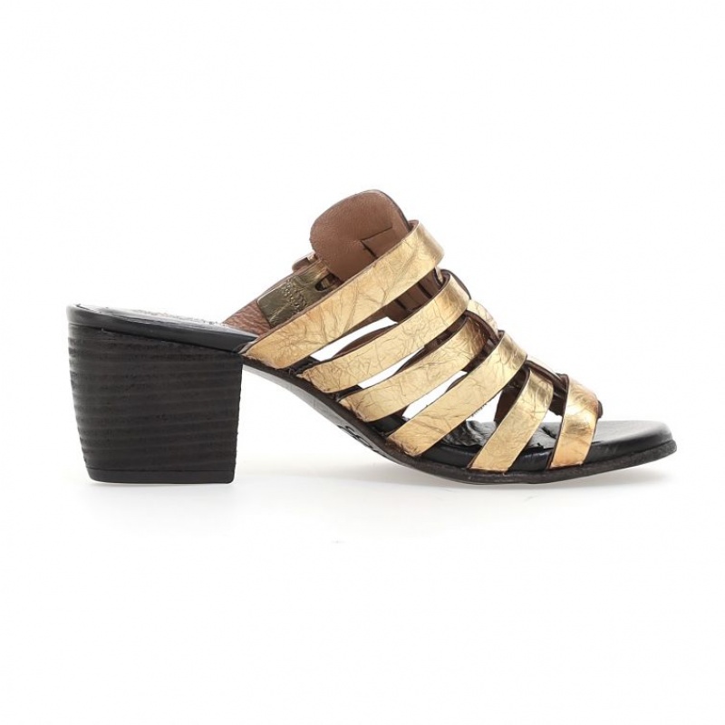 Gold A.S.98 Abigayle Women's Sandals | CA-AEDQI-5793