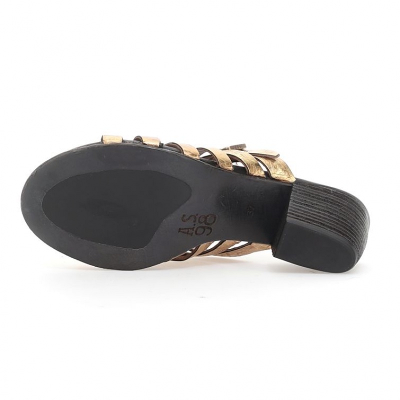 Gold A.S.98 Abigayle Women's Sandals | CA-AEDQI-5793