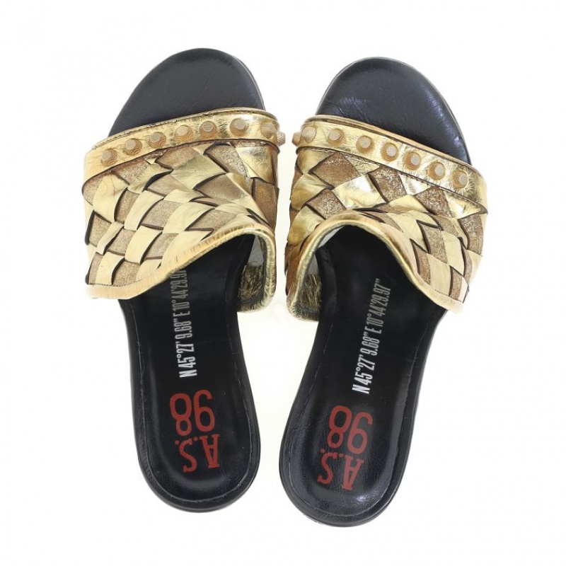 Gold A.S.98 Bailee Women's Sandals | CA-HLDGE-8503