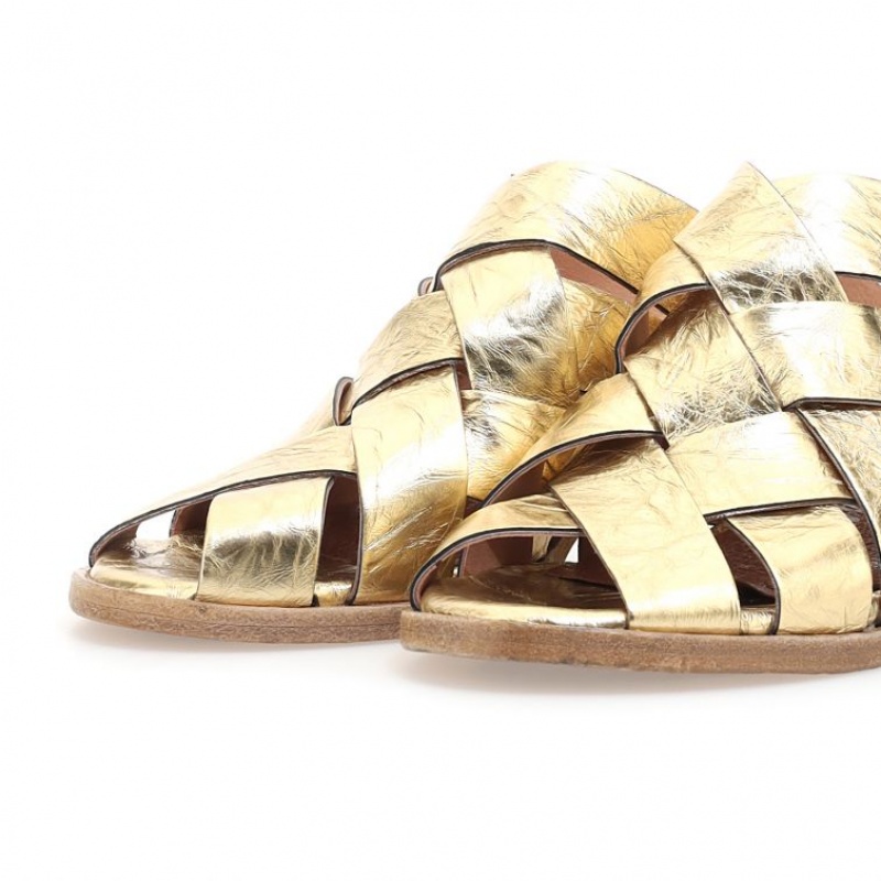 Gold A.S.98 Bessie Women's Sandals | CA-ECKFA-5839