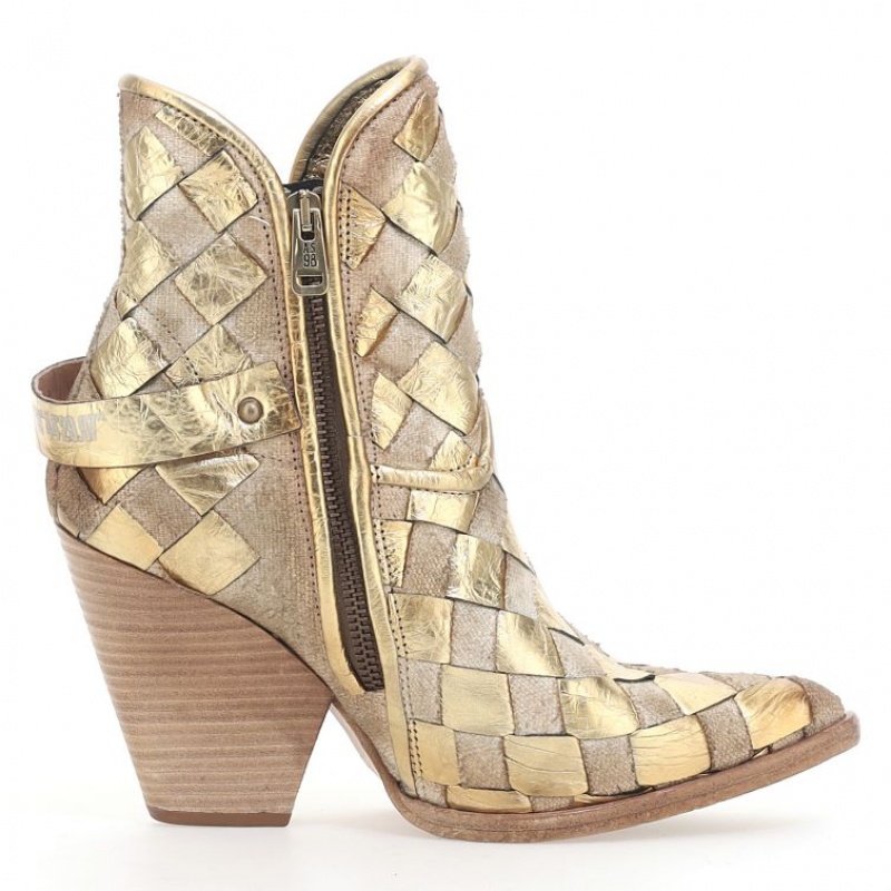 Gold A.S.98 Bette Women's Ankle boots | CA-WBKIO-7120