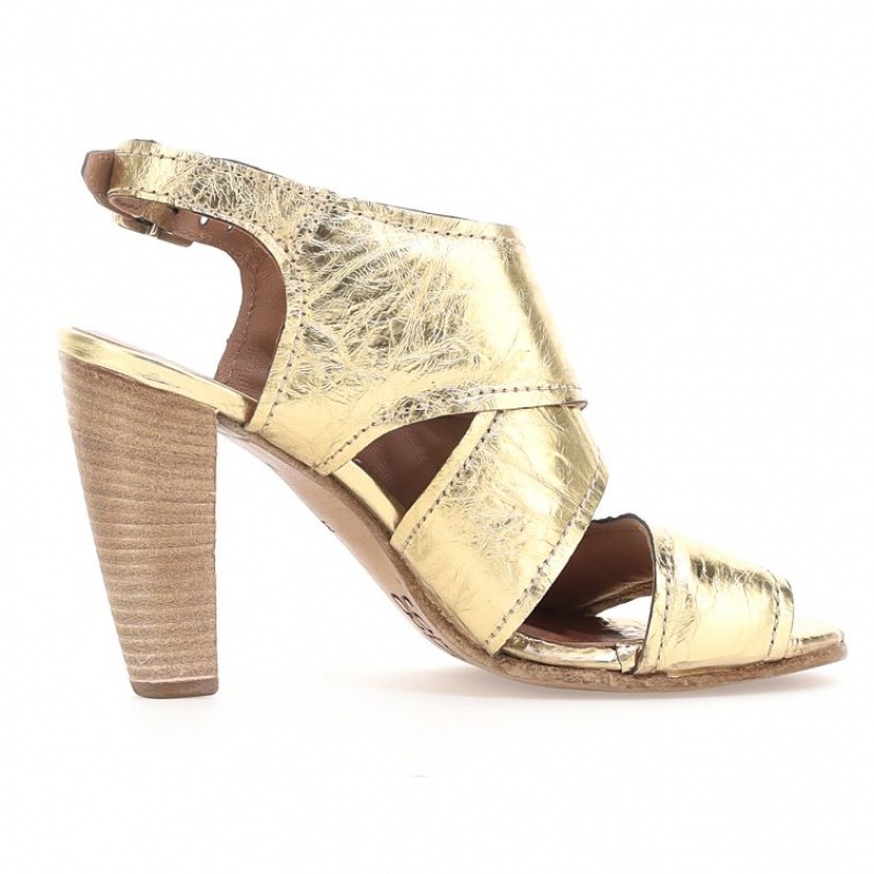 Gold A.S.98 Chastity Women's Sandals | CA-YUHVN-8409