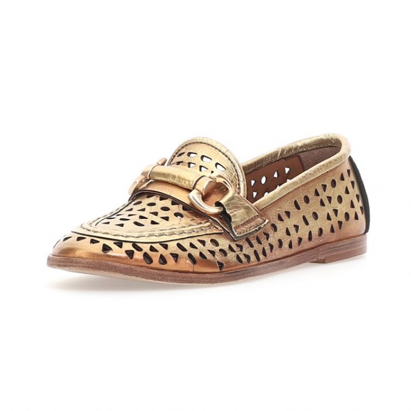 Gold A.S.98 Jacklyn Women's flat shoes | CA-XEPID-2836