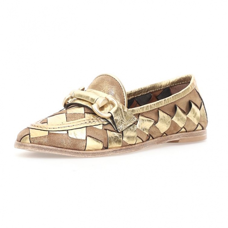 Gold A.S.98 Janel Women's flat shoes | CA-NLQAP-4281