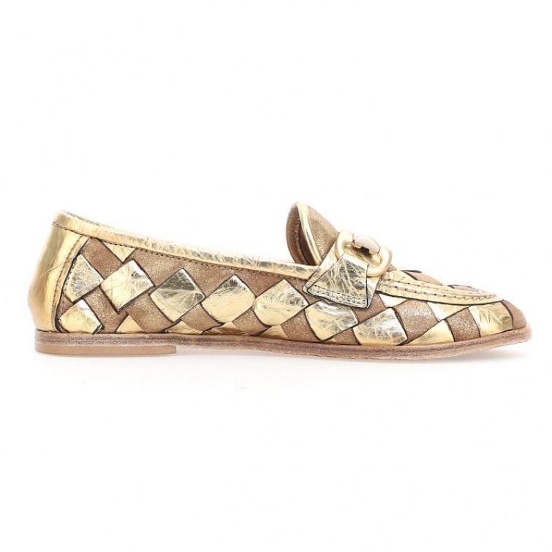 Gold A.S.98 Janel Women's flat shoes | CA-NLQAP-4281