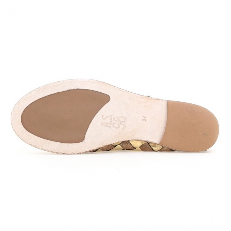 Gold A.S.98 Janel Women's flat shoes | CA-NLQAP-4281