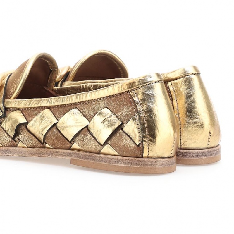 Gold A.S.98 Janel Women's flat shoes | CA-NLQAP-4281