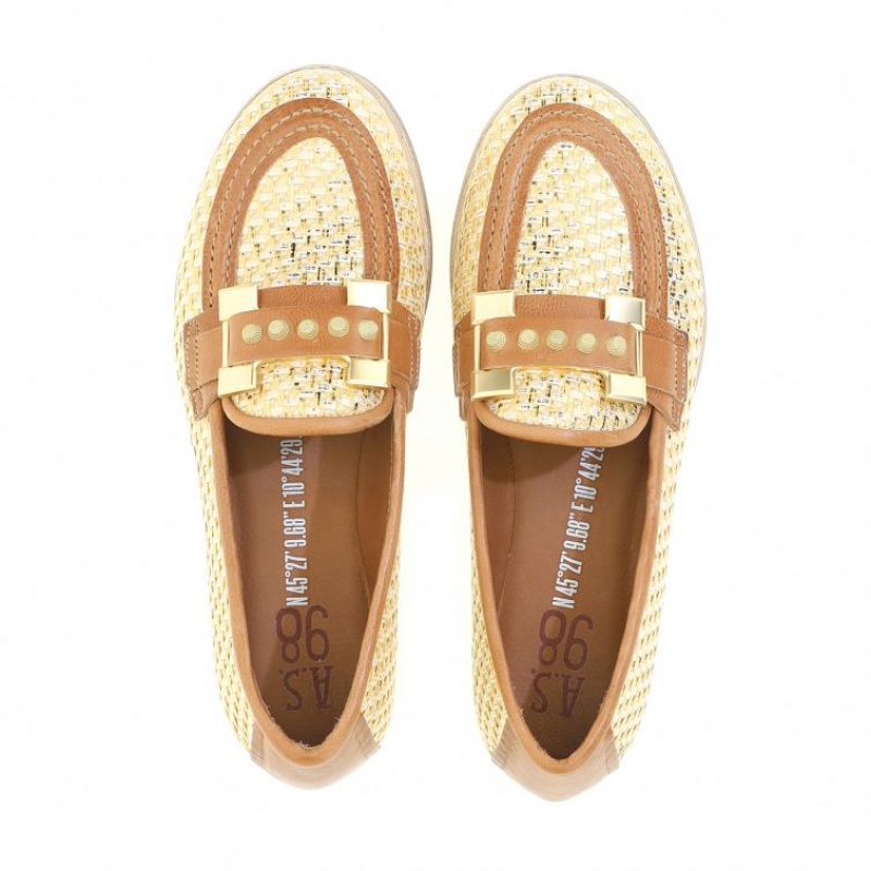 Gold A.S.98 Janele Women's flat shoes | CA-TQLNA-5619