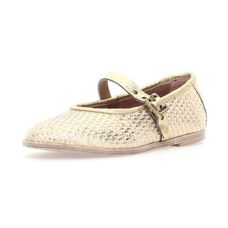 Gold A.S.98 Janet Women's flat shoes | CA-GNTIE-6239