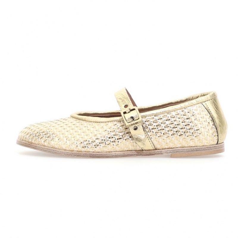 Gold A.S.98 Janet Women's flat shoes | CA-GNTIE-6239