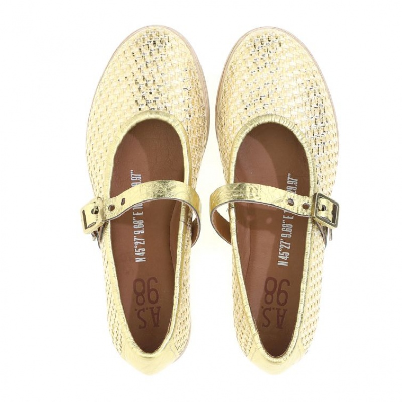 Gold A.S.98 Janet Women's flat shoes | CA-GNTIE-6239