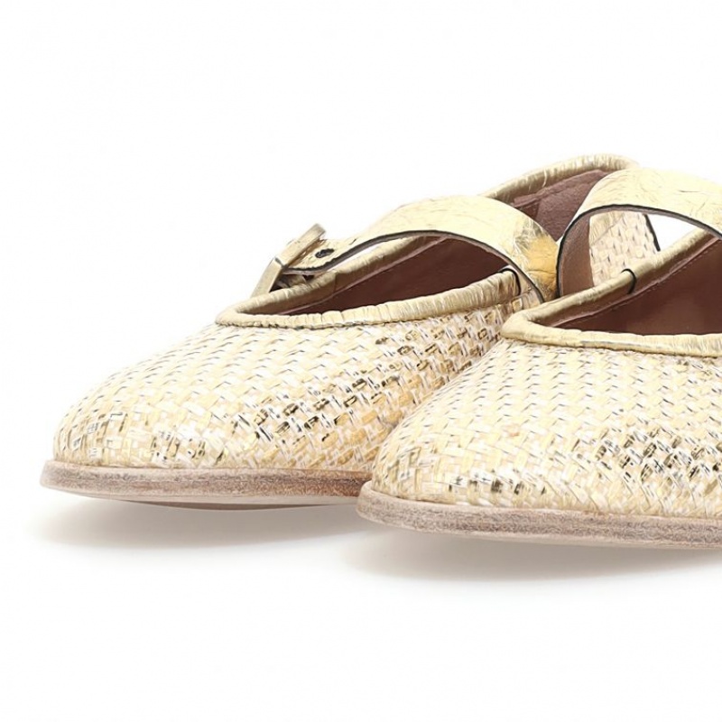 Gold A.S.98 Janet Women's flat shoes | CA-GNTIE-6239