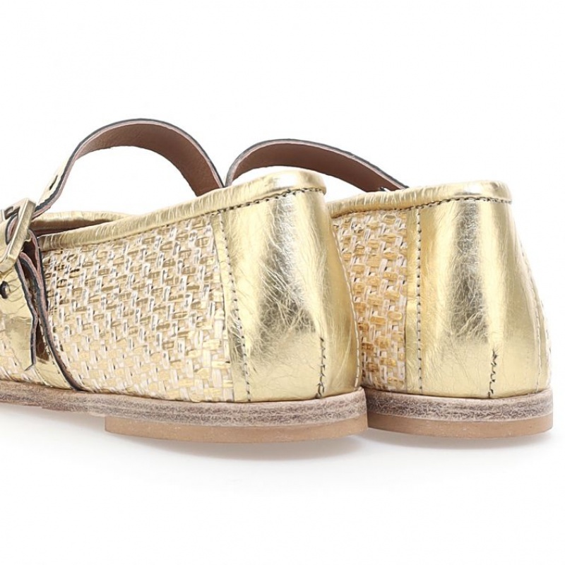 Gold A.S.98 Janet Women's flat shoes | CA-GNTIE-6239