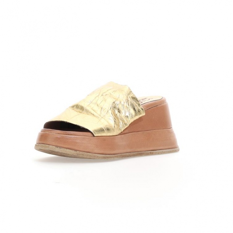 Gold A.S.98 Rae Women's Mules | CA-NEKYC-2013