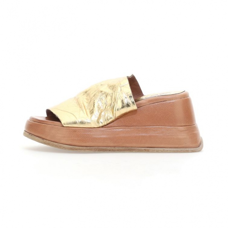 Gold A.S.98 Rae Women's Mules | CA-NEKYC-2013