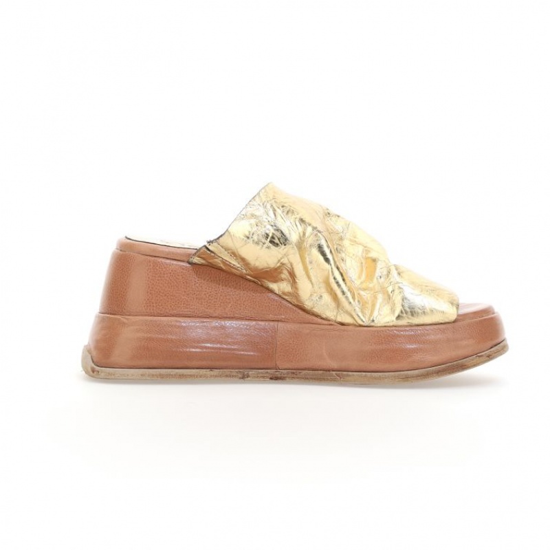 Gold A.S.98 Rae Women's Mules | CA-NEKYC-2013