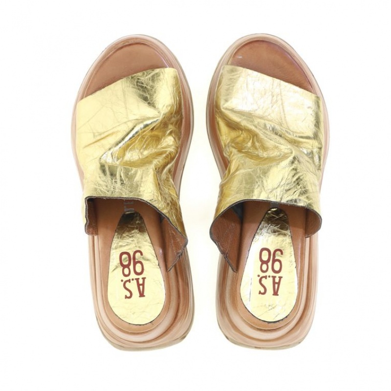 Gold A.S.98 Rae Women's Mules | CA-NEKYC-2013