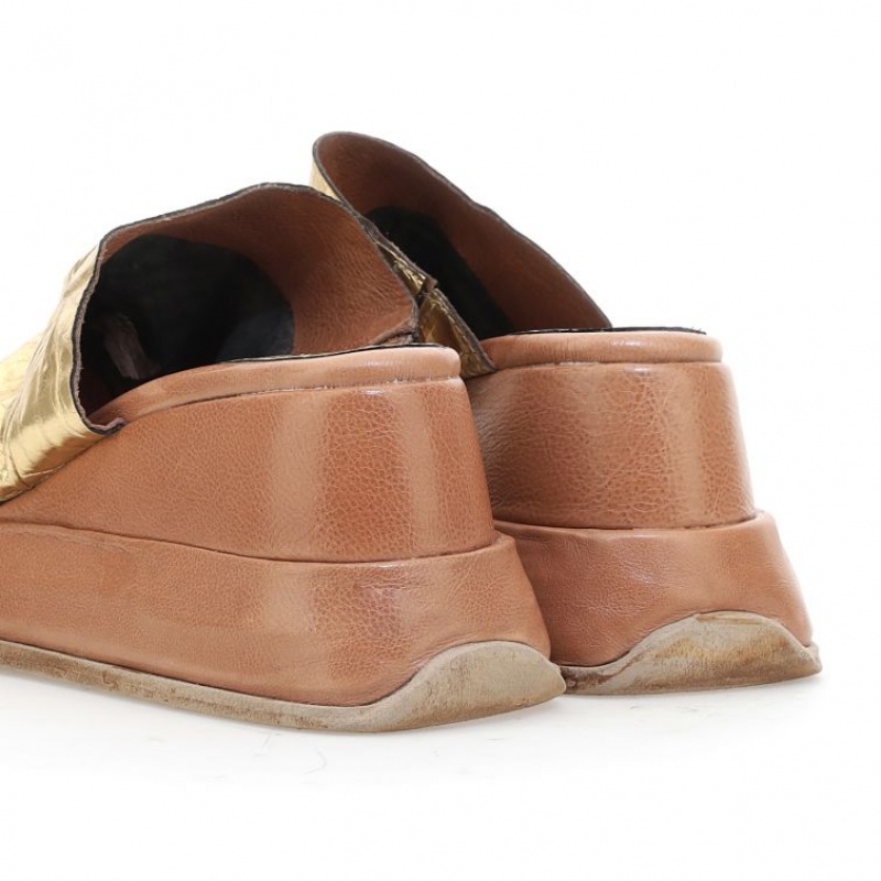 Gold A.S.98 Rae Women's Mules | CA-NEKYC-2013