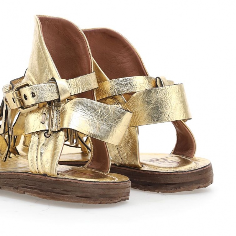 Gold A.S.98 Reina Women's Sandals | CA-IMLKC-9038