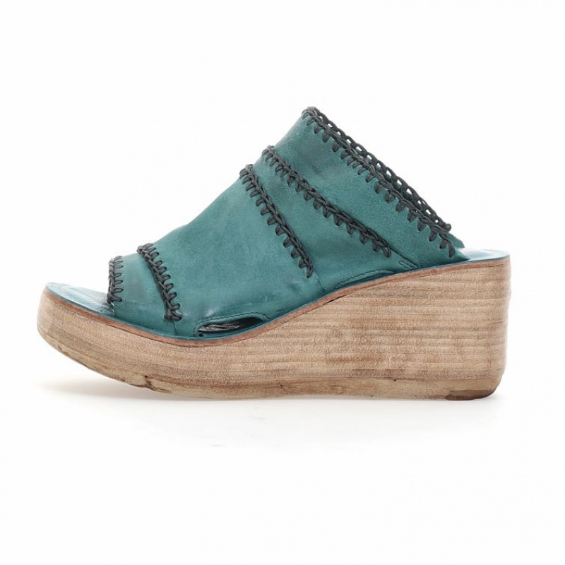 Green A.S.98 Nivek Women's Sandals | CA-PNYQU-6540