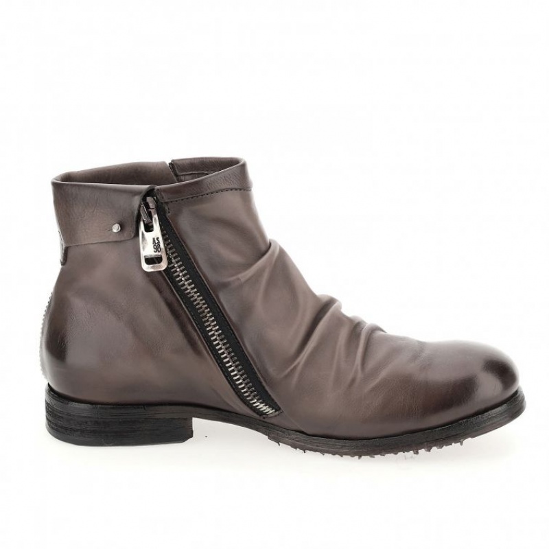 Grey A.S.98 Clash 401216 Men's Ankle boots | CA-ZWROS-6124