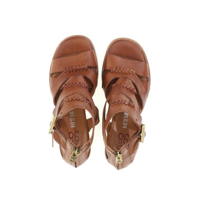 Khaki A.S.98 Andra Women's Sandals | CA-PQYBH-0759