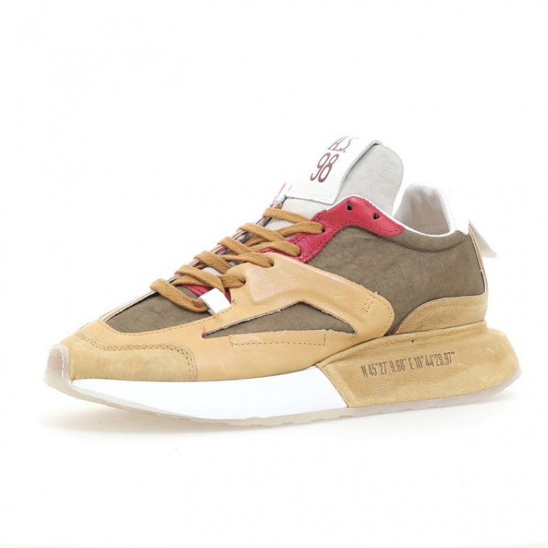 Khaki A.S.98 Franklyn Men's Sneakers | CA-ZPEXJ-2061