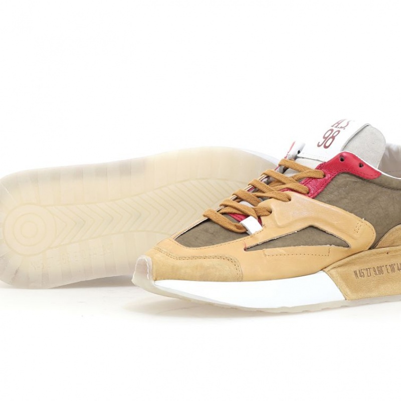 Khaki A.S.98 Franklyn Men's Sneakers | CA-ZPEXJ-2061