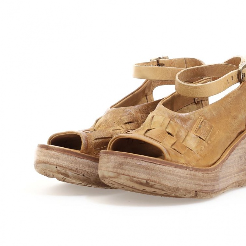 Khaki A.S.98 Nan Women's Sandals | CA-QTDFP-6389