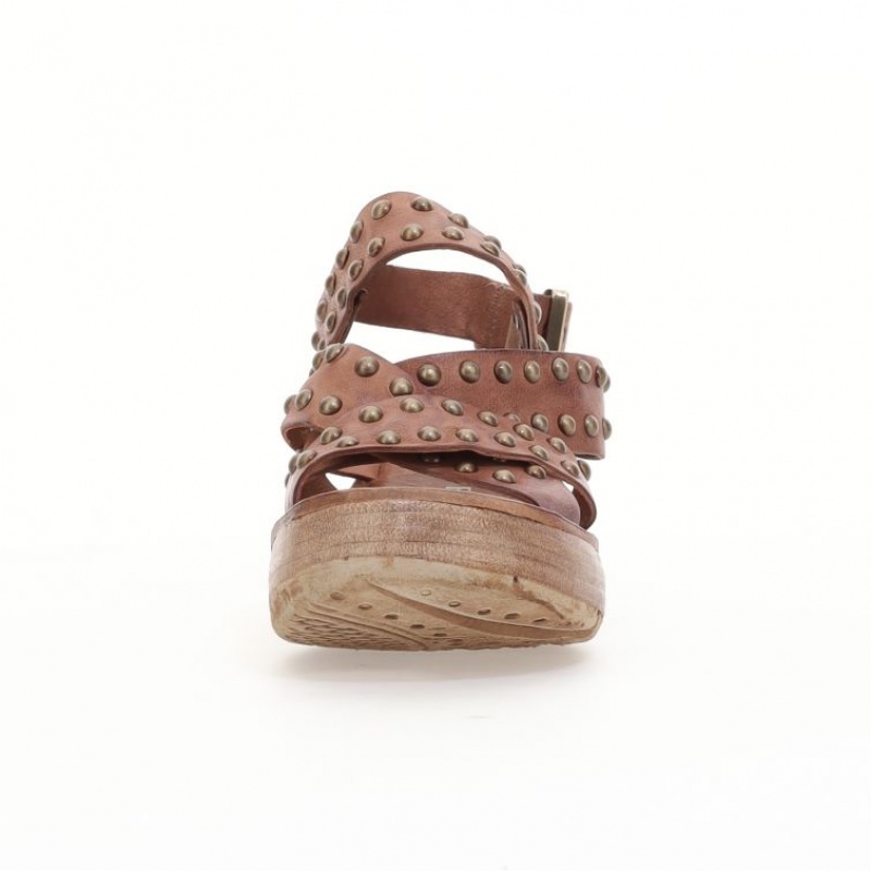 Khaki A.S.98 Normand Women's Sandals | CA-QJWNV-5019